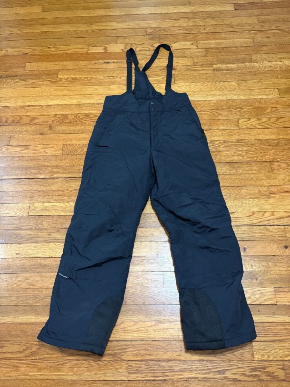 Columbia Snow Bib Pants Womens Large Black Insulated Ski Snowboard Overalls